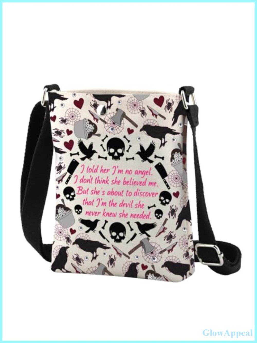 Butcher Inspired Crossbody Bag Dark Romance Book Lover Gift Polyester Messenger